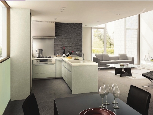 L型システムキッチン