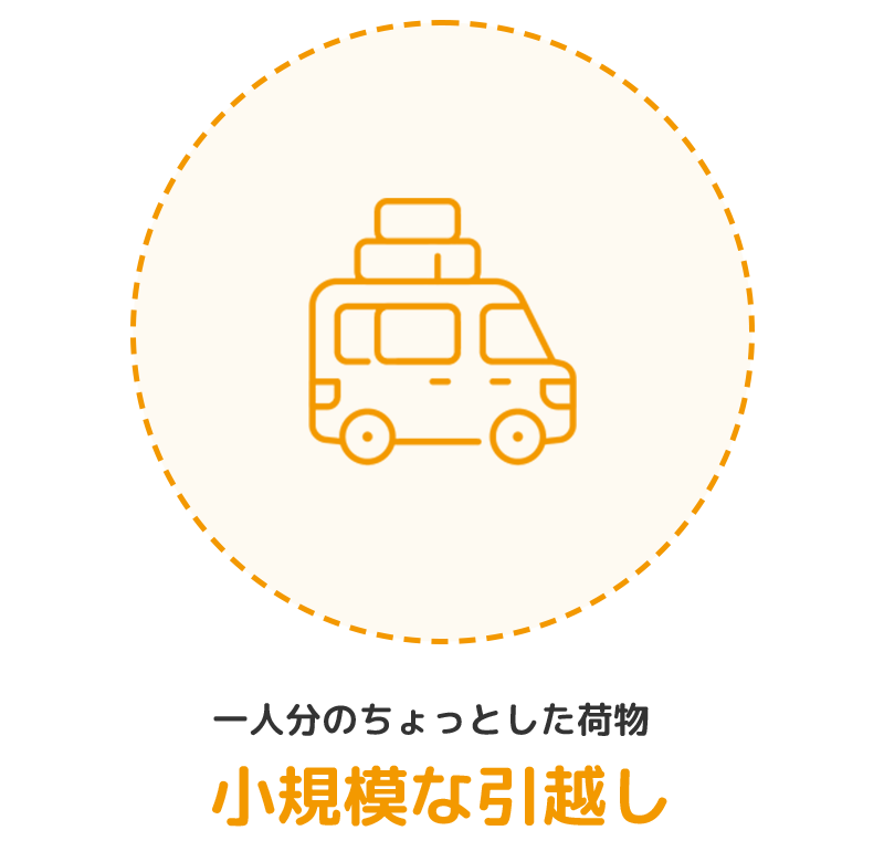 一人分のちょっとした荷物　小規模な引越し